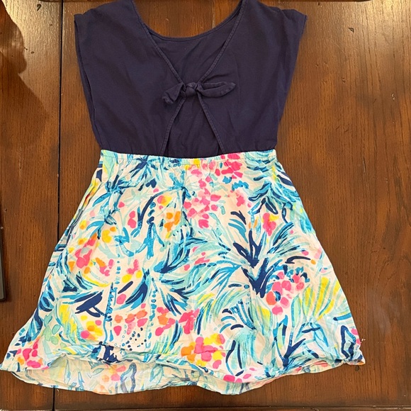 Lilly Pulitzer Girls' Navy Top Floral Dress - Picture 2 of 3